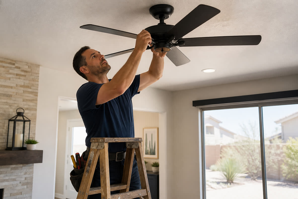 J.A.B.Z. ceiling fan job